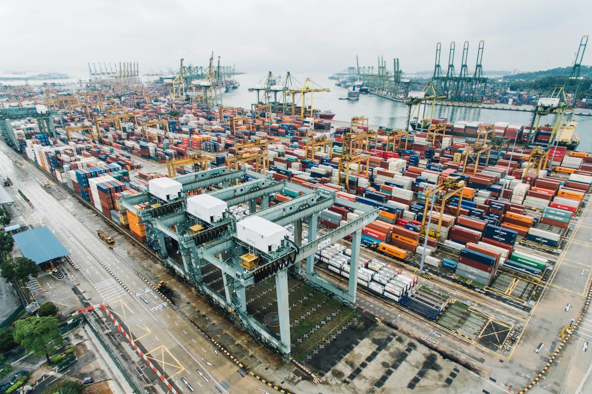 Container port terminal overview