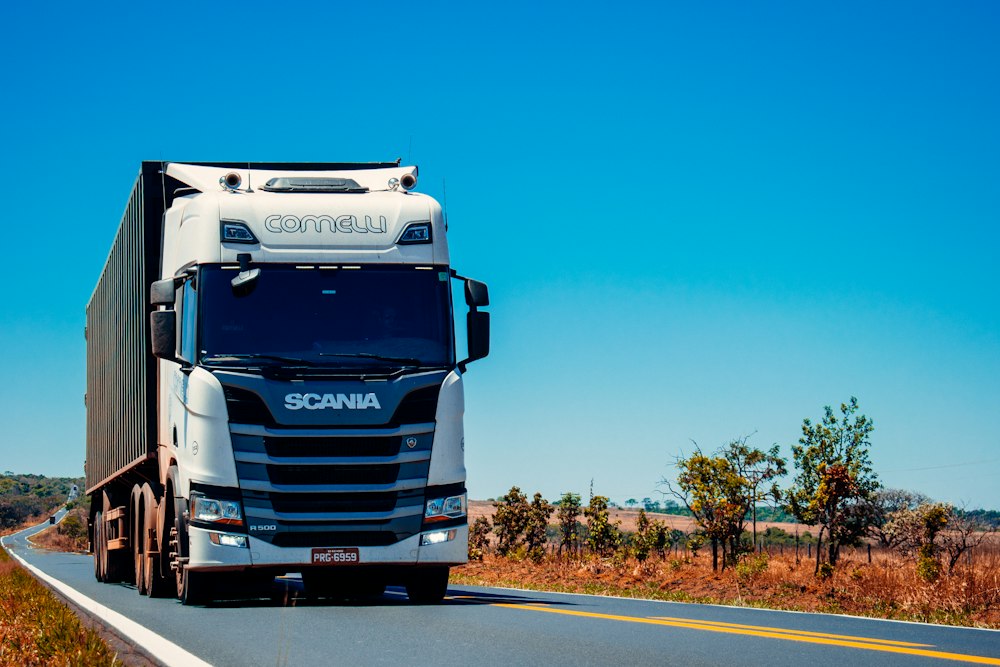 Freight truck on highway